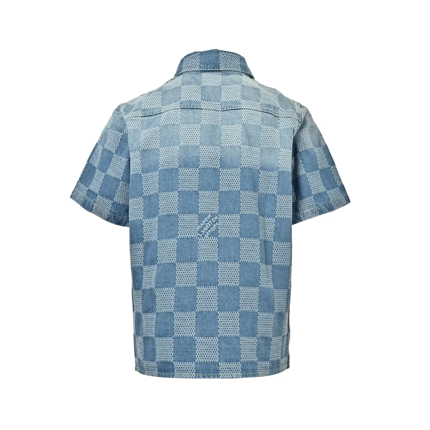 Louis Vuitton/Louis Vuitton all-over checkerboard denim short sleeves